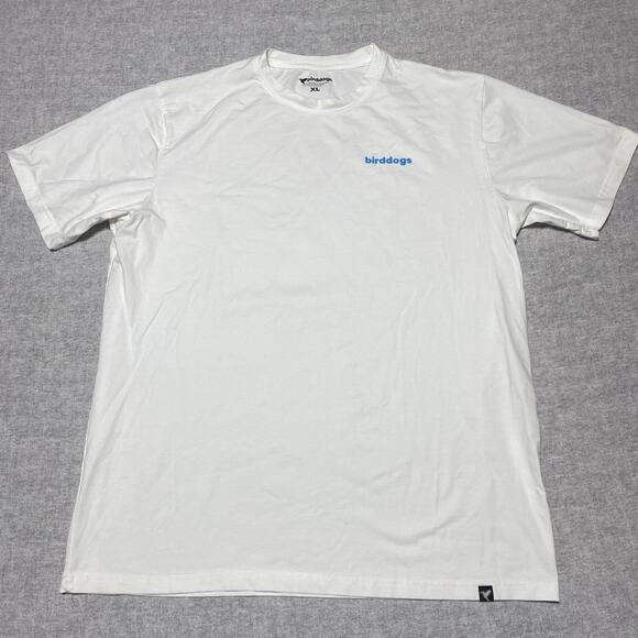 Bird Dogs T Shirt Mens Extra Large White Graphic Athletic Minimalist Stretch XL - Picture 2 of 9